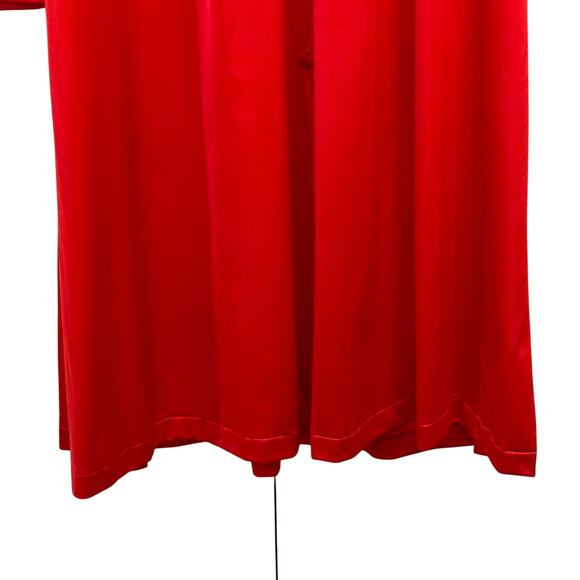 Vintage Vanity Fair Size Large Made in the USA Red Button Up Lace Collar Robe - Picture 3 of 6